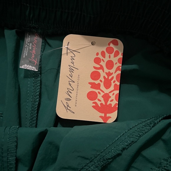 FP Movement by Free People Green Track Pants with White Stripes NWT - Picture 3 of 4